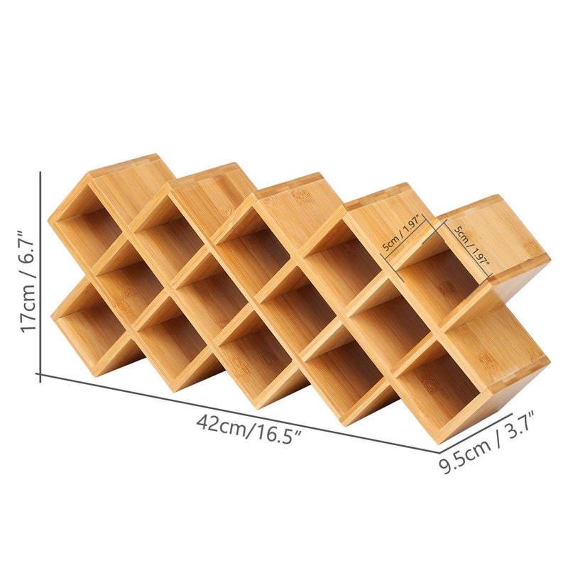 Phyllia Bamboo Spice Rack Organizer 4-Tier Countertop Organiser, Criss-Cross Kitchen cabinet Free-Standing Countertop Storage shelf Fit for Spice Jar, Can, Bottle (Jars Not Include) - Image 4